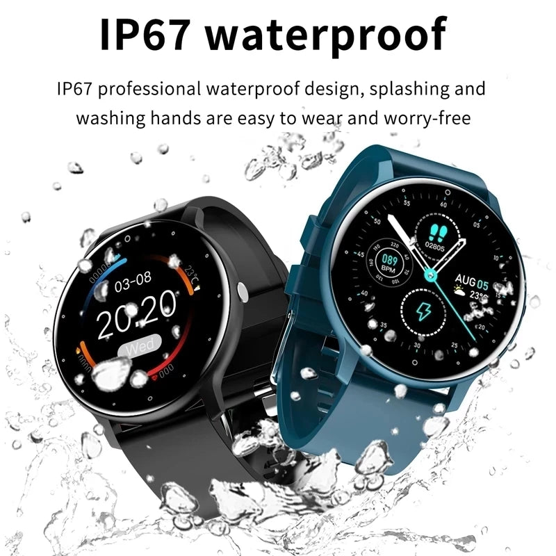 2021 New Fashion Men Smart Watch IP67 Waterproof Bluetooth Call Smartwatches Heart Rate Blood Pressure Monitoring Smartwatch+Box