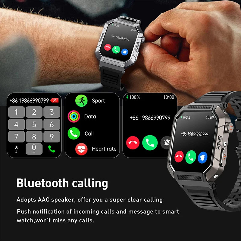 New Smart Watches Men's Professional Sports Smart Bracelet Blood glucose Monitoring Temperature Men Smartwatch Relogio Masculino