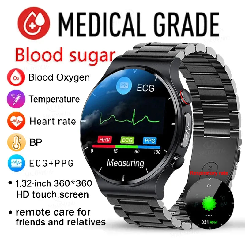 New ECG+PPG Health Smart Watches Men Heart Rate Blood Pressure Fitness Tracker IP68 Waterproof Smartwatch For Android ios Phone