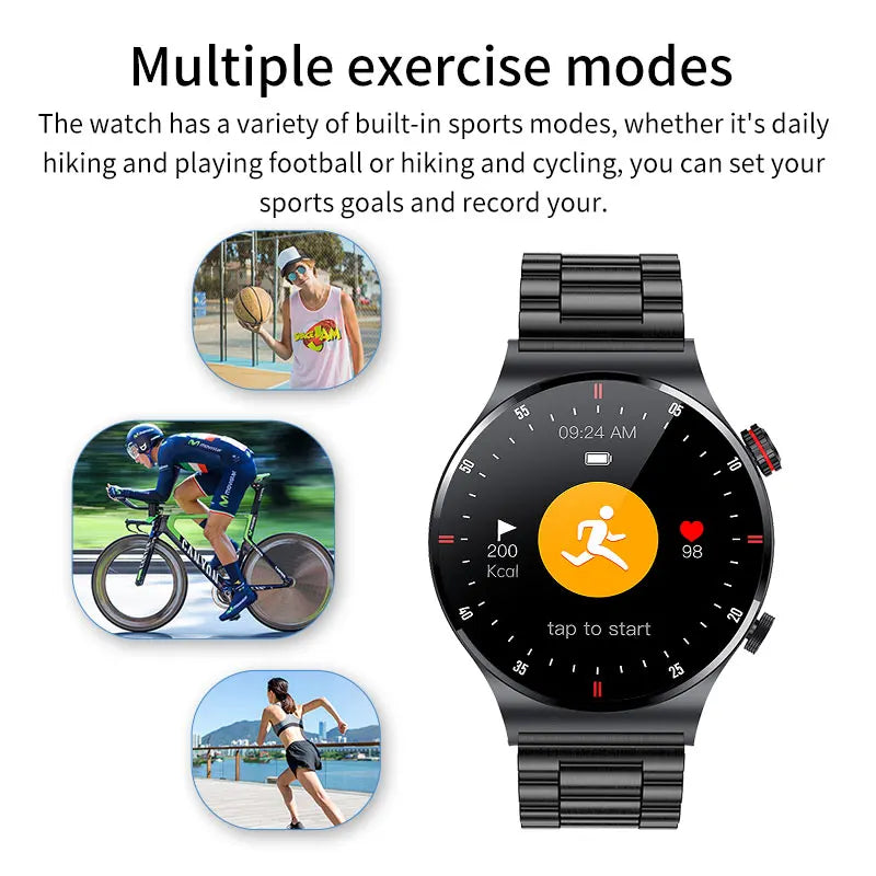 LIGE Bluetooth Call Smart Watches NFC Access Control Sports Fitness Tracker Watch Heart Rate Blood Pressure Sleep Men Smartwatch