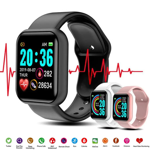 Smart Watch Men Women Fitness Tracker Blood Pressure Smartwatches Heart Rate Monitor Bluetooth-Compatible Digital Wristwatch